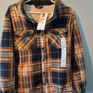 Men's Plaid Sherpa-Lined Jacket